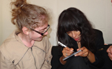Dette er back stage, hvor det er min tur til at møde Loreen. (Fik en til at tage billedet for mig.) :)